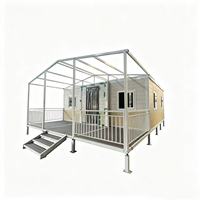 Maison conteneur pliable à double aile extensible 20FT 40FT, assemblage rapide, bâtiment modulaire avec isolation thermique