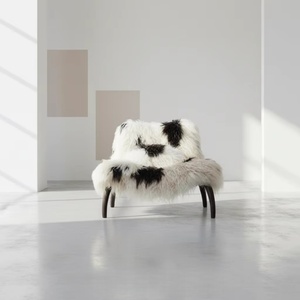 Fauteuil d'appoint <span class=keywords><strong>moderne</strong></span> de luxe en laine tachetée, canapé individuel incurvé pour salon de yacht privé et <span class=keywords><strong>décoration</strong></span> de salon de <span class=keywords><strong>chalet</strong></span> de ski de luxe - Product Image 4