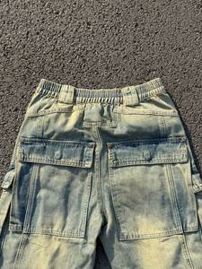 Pantalones vaqueros de algodón elásticos para hombre, <span class=keywords><strong>Serie</strong></span> de alta costura de otoño e invierno, transpirables, rasgados, azules, lavados, informales, estilo Retro, para hombre - Product Image 6