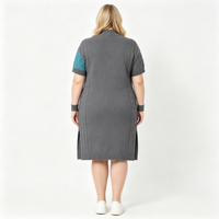 Pull-over en maille torsadée pour femme OEM, col montant, manches courtes, style décontracté, automne-hiver, robe pull sportswear
