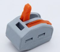Connecteur de fil enfichable à 2 pôles Connecteur d'épissure avec leviers Bornes de connexion rapide WAGOS pour le câblage 2.5mm Liste UL 222-412