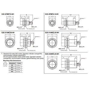 E2E-X18MC130 c230b1d30b230b1t30c330b3d30-M1-m1tj 0.3m Công Tắc Cảm biến tiệm cận cảm ứng M30 18mm 3 dây PNP NPN - Product Image 6