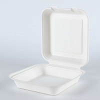8*8 bols biodégradables 205-220-70 boîtes à lunch jetables en bagasse de canne à sucre maintenant disponibles pour le marché des EAU bois de bambou