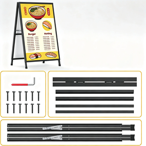 Letrero Metálico con Marco en A, Soporte de Aluminio Portátil para Póster Personalizado, Resistente a los Rayos UV, Impermeable, Marco de 25 mm, Publicidad Duradera - Product Image 5