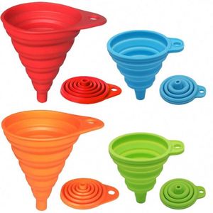 Oil Funnel Set for Kitchen Customized Flexible Coffee <b>Beer</b> Drinking Funnel Wholesale Small Mini Silicone Funnel - Product Image 1
