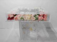 Acrylique clair mariage et fête Buffet Table décorative nuptiale et chérie Dessert Table Carton emballé