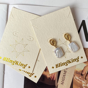Wholesale Ring & <b>Earring</b> Necklace Display Tags with Logo Art Paper 3*2*0.1cm Size US Origin Price Tags Included - Product Image 3