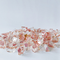 Verre à feu trempé rose or rose réfléchissant de 1/2 pouces pour cheminée et décor de foyer à usage industriel pour la cuisine et la salle à manger