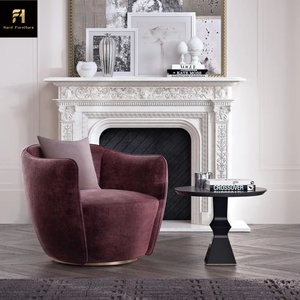 Sillón Giratorio Moderno Personalizado para Sala de Estar con Base de Acero Inoxidable, Silla de Descanso para Hoteles <span class=keywords><strong>y</strong></span> Villas - Product Image 2