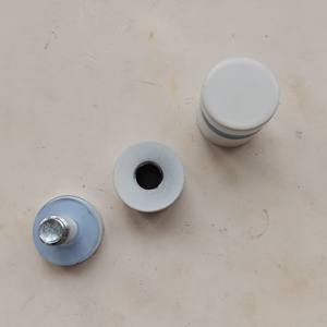 אטב 201 נירוסטה רכוב קיר קיר זול עבור זכוכית אקרילית dia.25 * h19mm מצופה שלט כוח לבן - Product Image 2