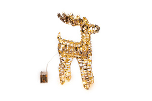 Premium Treesmas lentejuelas alambre Reno ornamento plástico/Metal interior/exterior Navidad mesa festiva hogar regalo de lujo - Product Image 2