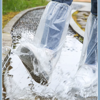 Couvre-bottes de pluie jetables en PE épaissi, imperméables, pour le camping et les activités de plein air