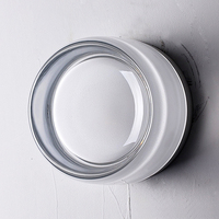 Intérieur intérieur moderne minimaliste rond ambre ou verre fumé plafond lune appliques pour salle à manger chevet