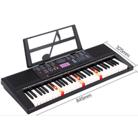 Soporte de teclado de piano portátil electrónico de 61 teclas al por mayor, sintetizador Digital para niños, enseñanza para principiantes, hecho de plástico duradero