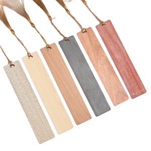 Wholesale Luxury Eco-Friendly Natural Wood Craft Custom Laser Cut Bookmark with UV Printed Engraving Tassel for Gifts Wall Decor