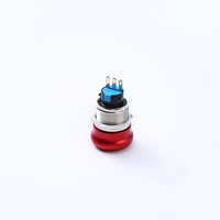 Tombol Stop Darurat Tipe Jamur ELEWIND-19mm Logam 16mm Sakelar Tahan Air Anti Ledakan 1NO1NC LED untuk Pemutusan Daya