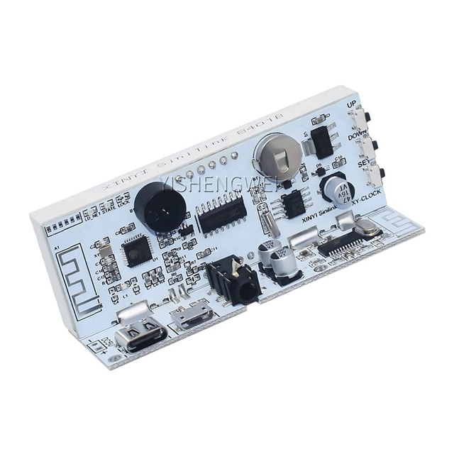 WiFi Timing Clock Module + BT Audio Player Automatic Clock DIY Digital Electronic Clock Wireless Network Timing