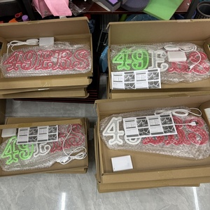 कस्टम बेसबॉल फुटबॉल एक्सेसरीज स्पोर्ट्स एब्स प्लास्टिक चेन 32 टीमों के बड़े लोगो sf 49ers का नेतृत्व किया - Product Image 5