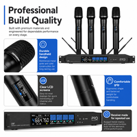 Système de microphone sans fil UHF à 4 canaux TK4000S-1 True Diversity pour spectacles sur scène, conférences et salles de réunion