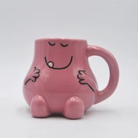Tasses à café en céramique personnalisées 13 oz, design 3D dessin animé, compatibles lave-vaisselle, cadeau d'entreprise avec logo