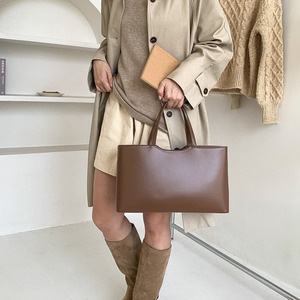 Sac fourre-tout pour femme de style simple pour employés de bureau coréens, couleur unie, hiver, haut de gamme, adapté au quotidien, polyester - Product Image 3
