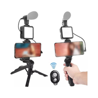 Accessori professionali con microfono e luci LED treppiede portatile Vlog Youtube Kit per telefono