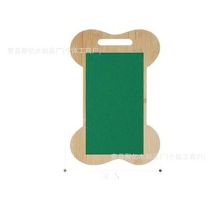 Wooden Bone Shaped Dog Nail <b>Scratching</b> <b>Post</b> Replaceable Green Pad Pet Claw Care Grooming Tool - Product Image 5