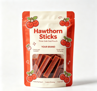 Sacs Mylar personnalisés refermables en matériau MOPP avec fermeture éclair, motif de dessin animé mignon pour les bâtonnets de Hawthorn, les fruits secs, les bonbons