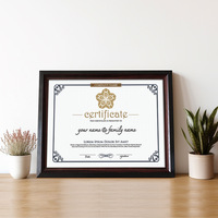 Cadre de certificat classique en or A4 / 8,5x11, cadre photo mural pour diplôme, pour le bureau et l'école
