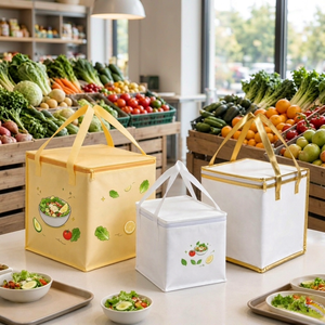 Sac isotherme non tissé pour aliments, portable, léger, durable, de qualité alimentaire, pliable, pour livraison de repas - Product Image 1