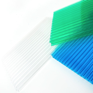 Panneaux <span class=keywords><strong>en</strong></span> polycarbonate alvéolaire à double paroi, résistants aux intempéries, personnalisables, colorés, protégés contre les UV, pour serres et vérandas - Product Image 2