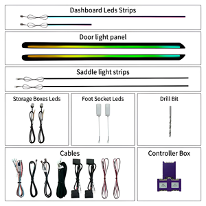 Kit d'éclairage d'ambiance intérieur de voiture Xenplus Dynamic Rainbow 10 LED avec contrôle par application pour Porsche 718 2016-2023, accessoires de mise à niveau - Product Image 3