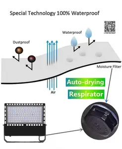 ETL DLC 5.1 Dimming Industrial Lighting Dusk To Dawn Exterior Led Reflectors 250w 200w 300w High Power Sport Light Led