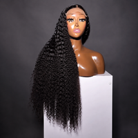 Perruque HD Lace Deep Wave 20 pouces, densité 210%, cheveux humains brésiliens crépus bouclés 13*4 pour Lace Front sans colle, double épaisseur, qualité 10A.