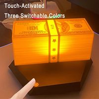 Lámpara Magnética Levitante con Diseño de Billete de Dólar, Luz Nocturna LED Moderna con Base Giratoria de 360°, Decoración para Dormitorio o Escritorio, Ideal para Diwali o Bautizos