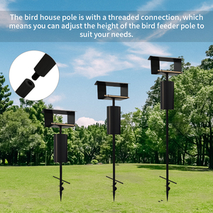 Mangeoires à oiseaux JH-Mech 170 cm avec 15x 30 cm de dispositifs anti-écureuil, remplissage facile, mangeoire à oiseaux en métal durable, résistante aux écureuils - Product Image 4