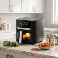 Friteuse à air intelligente 4L visible, multifonction numérique tactile, cuisson sans huile pour cuisine domestique – Offre Spéciale