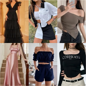 NUEVO Lote de Ropa para Mujer Sin Marca, Estilos Variados: Vestidos, Camisetas, Blusas, Pantalones, Faldas, Algodón/Poliéster, Cantidad 9999 - Product Image 6
