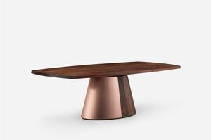 Mesa <span class=keywords><strong>de</strong></span> Comedor Rectangular Grande <span class=keywords><strong>de</strong></span> Estilo Nórdico Moderno y Lujoso, con Estructura <span class=keywords><strong>de</strong></span> Madera Maciza y Detalles Metálicos, Mueble Ecológico y Estable para el Hogar - Product Image 2