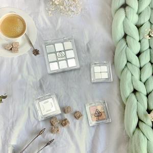 Paleta de sombras de ojos, estuche cuadrado transparente de 4 colores con tapa para almacenamiento de maquillaje cosmético - Product Image 3