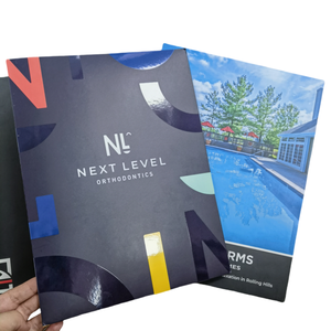 Benutzer definierte gedruckte Premium UV Spot Goldfolie Finishing Promotion Business Design Präsentation ordner - Product Image 2