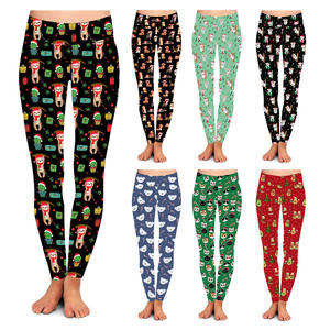 הגעה חדשה סקסי נשים מכנסיים גבוה מותן עבודה מתוך גבירותיי נשים חג המולד קואלה כלב הדפסת חותלות - Product Image 1