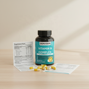 Cápsulas de Vitamina <span class=keywords><strong>B</strong></span> Compleja <span class=keywords><strong>para</strong></span> Adultos al por Mayor, 60 Cápsulas/Botella |   Suplemento <span class=keywords><strong>para</strong></span> la Salud Ósea B1-B12, 2 Cápsulas por Porción - Product Image 5
