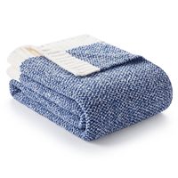 Mantas Azules para Sofá, Mantas Reversibles Súper Suaves y Cálidas, Mantas Acogedoras de Punto, Mantas de Felpa para Sofá, Cama, Regalo