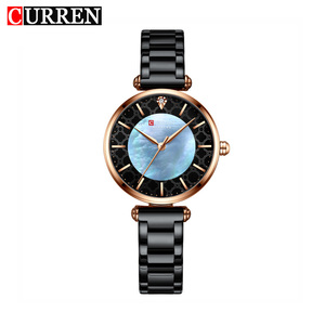9072 CURREN Luxury Quartz Analog Antique Cartoon Diamond Stainless Steel Waterproof Sport 3BAR Women's Business Fashion 16mm - Product Image 1