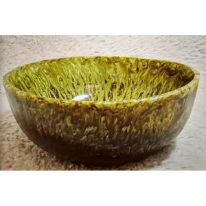Bol en résine super vendu avec motif marbré vert et marron, vaisselle décorative artistique pour la salle à manger, la cuisine et la décoration intérieure - Product Image 1