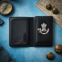Cartera de Cuero Personalizada con Pin de Aleación de Zinc para Tarjetas de Identificación, Regalo Promocional Corporativo para Guardias de Seguridad