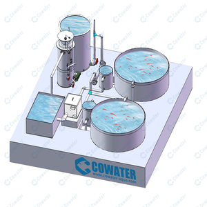 Cowater RAS hệ thống 20 m3/h 5280 GPH UV biofiltration trống lọc trong nhà nuôi cá tuần hoàn nuôi trồng thủy sản hệ thống - Product Image 1