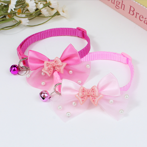 <span class=keywords><strong>Collar</strong></span> Ajustable de Poliéster para Perro, Color Rosa Sólido, con Lazo de Corazón, para Perros Pequeños, <span class=keywords><strong>Collar</strong></span> para Exteriores - Product Image 4