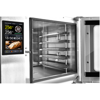 Nuevo estilo de aire caliente, Horno de convección de 5 capas, horno de vapor comercial para hornear, combinación de piedra, horno de convección con horno de panadería de pan